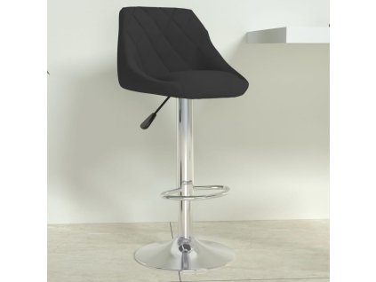 Barová židle černá samet 335291