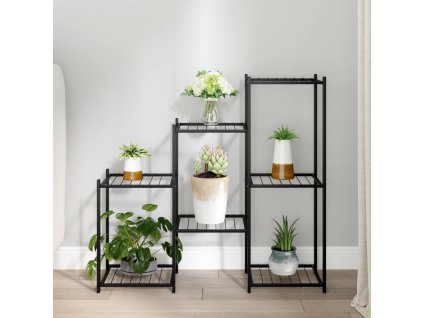 Stojan na květiny 83 x 25 x 80 cm černý železo 343129