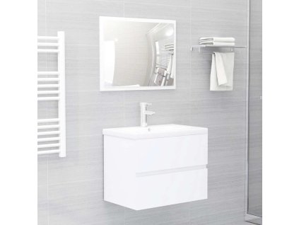 2dílná koupelnová sestava bílá kompozitní dřevo 804872