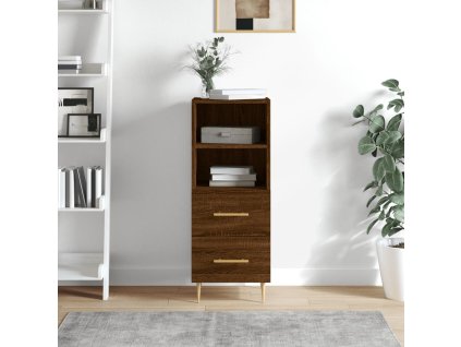 Příborník Hnědý dub 34,5 x 34 x 90 cm kompozitní dřevo 828659