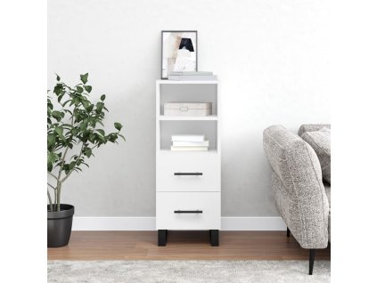 Příborník bílý 34,5 x 34 x 90 cm kompozitní dřevo 828692