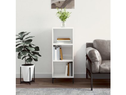 Příborník bílý vysoký lesk 34,5 x 32,5 x 90 cm kompozitní dřevo 828734