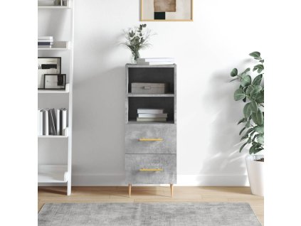 Příborník betonově šedý 34,5 x 34 x 90 cm kompozitní dřevo 828656