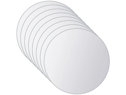 16 ks Zrcadlové dlaždice kulaté sklo 3051491