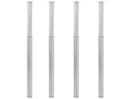 Teleskopické nohy ke stolu 4 ks nerezová ocel 710–1 100 mm 3051487