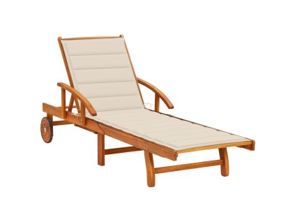 Zahradní lehátko s poduškou masivní akáciové dřevo 3061604