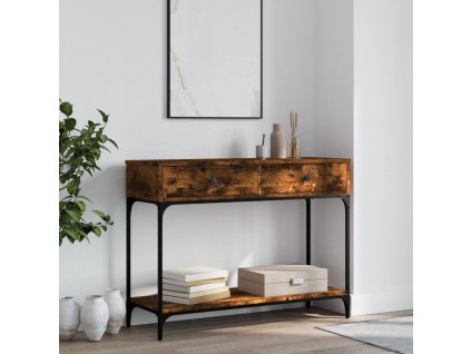 Konzolový stolek kouřový dub 100x34,5x75 cm kompozitní dřevo 833395