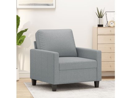 Křeslo světle šedé 60 cm textil 359147