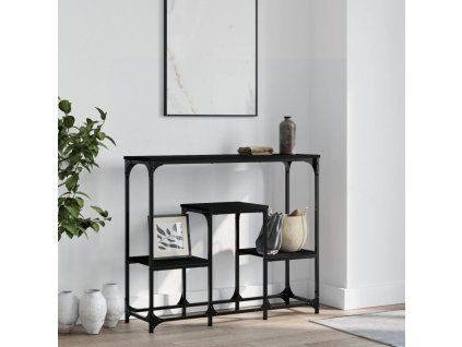 Konzolový stolek černý 89,5 x 28 x 76 cm kompozitní dřevo 833383