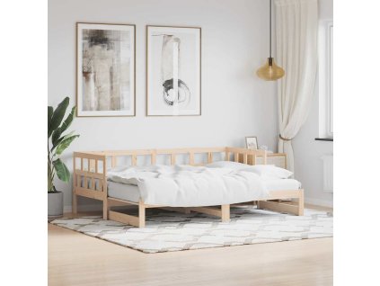 Válenda s přistýlkou 80 x 200 cm masivní borové dřevo 836207