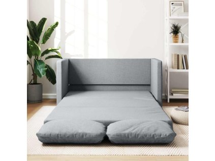Podlahová rozkládací pohovka 2 v 1 šedá 112x174x55 cm textil 353964