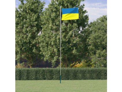 Vlajka Ukrajiny a stožár 6,23 m hliník 3210073