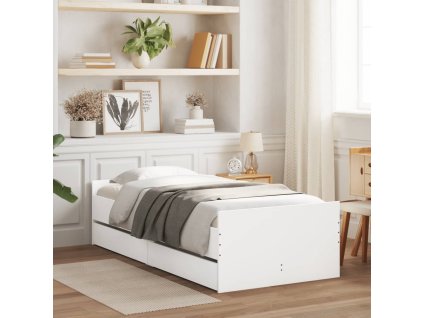 Rám postele se zásuvkami bílý 90 x 200 cm 3207371