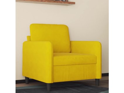 Křeslo žluté 60 cm samet 359428