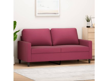 2místná pohovka vínová 140 cm samet 359203