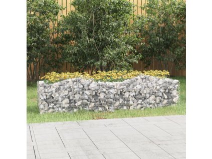 Klenutý gabion vyvýšený záhon 200x50x50 cm pozinkované železo 153542