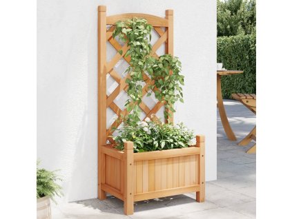 Truhlík s treláží hnědý masivní jedlové dřevo 365482