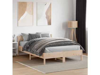 Postel bez matrace 140 x 190 cm masivní borovice 842766