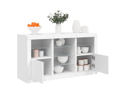 Příborník s LED osvětlením bílý 123 x 37 x 67 cm 3209079