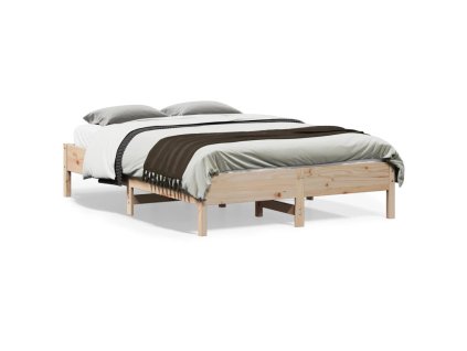 Postel bez matrace 135 x 190 cm masivní borovice 842718