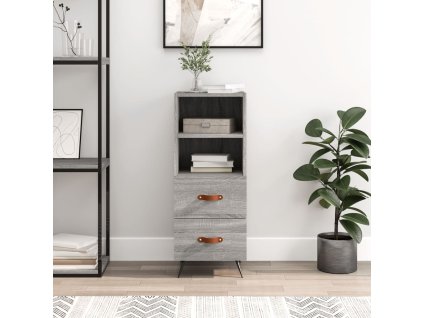 Příborník šedý sonoma 34,5 x 34 x 90 cm kompozitní dřevo 828642