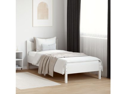 Postel bez matrace bílá 75 x 190 cm masivní borovice 844758