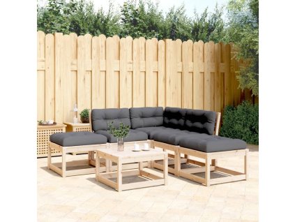 5dílná zahradní sedací souprava s poduškami masivní borovice 3216960