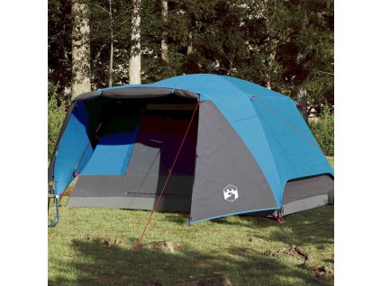 Rodinný stan s verandou pro 6 osob modrý nepromokavý 94419