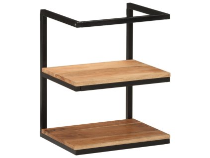 Nástěnná police 40 x 30 x 50 cm masivní akáciové dřevo a železo 372749