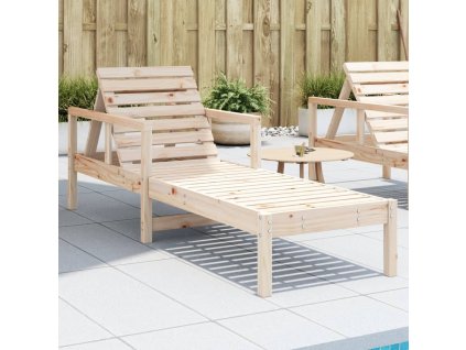 Zahradní lehátko 199,5 x 62 x 55 cm masivní borové dřevo 832538