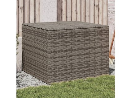 Zahradní úložný box šedý 291 l polyratan 365338