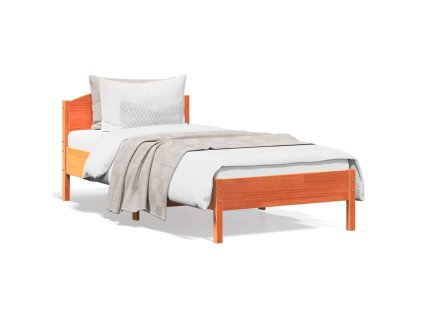 Postel bez matrace voskově hnědá 90 x 200 cm masivní borovice 842621