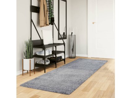 Koberec PAMPLONA s vysokým vlasem moderní modrý 80 x 250 cm 375319