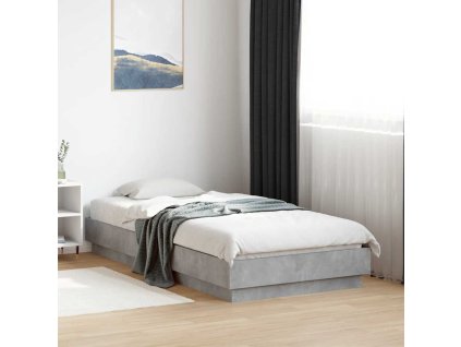 Rám postele betonově šedý 90 x 190 cm kompozitní dřevo 839633