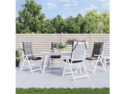 Podušky na židli s vysokým opěradlem 4 ks šedé oxfordská látka 377606