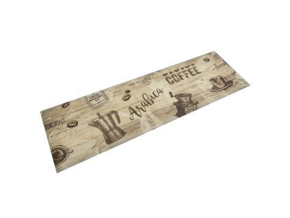 Kuchyňský koberec omyvatelný Káva hnědý 45 x 150 cm samet 4005578