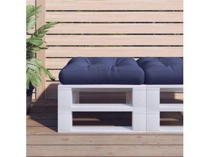 Poduška na palety námořnicky modrá 60 x 60 x 12 cm textil 377851