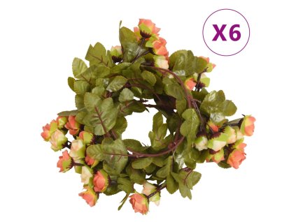 Květinové girlandy 6 ks červený západ slunce 215 cm 359063