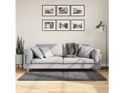 Koberec OVIEDO krátký vlas antracitový 120 x 170 cm 375468