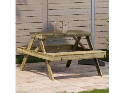 Piknikový stůl 105 x 134 x 75 cm impregnovaná borovice 832571