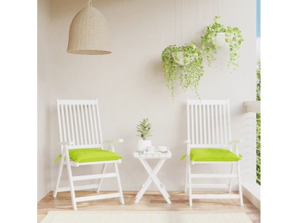 Podušky na palety 2 ks jasně zelené 50x50x7 cm oxfordská látka 361540