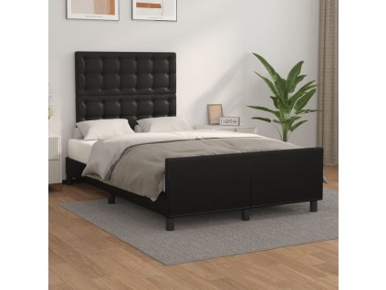 Rám postele bez matrace černá 120x190 cm umělá kůže 3270560