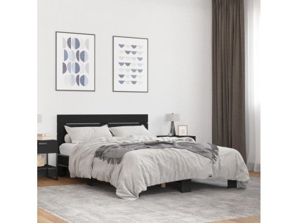 Rám postele černý 140 x 200 cm kompozitní dřevo a kov 3280147