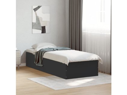 Rám postele černý 75 x 190 cm kompozitní dřevo 841987