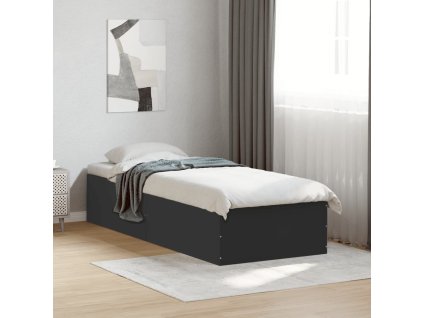 Rám postele černý 100 x 200 cm kompozitní dřevo 3281050
