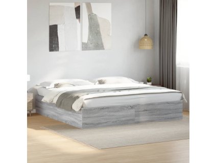 Rám postele šedý sonoma 180 x 200 cm kompozitní dřevo 3280998