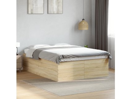 Rám postele dub sonoma 120 x 200 cm kompozitní dřevo 3280932
