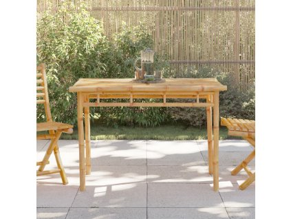 Zahradní jídelní stůl 110 x 55 x 75 cm bambus 368031