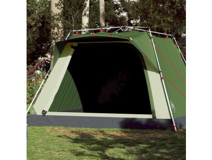 Kempingový stan kabinový pro 4 osoby zelený rychloupínací 4004219