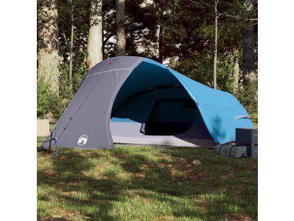 Kempingový stan kopule pro 4 osoby modrý nepromokavý 94728